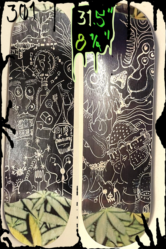 301 black white hemp deck.  one of a kind.